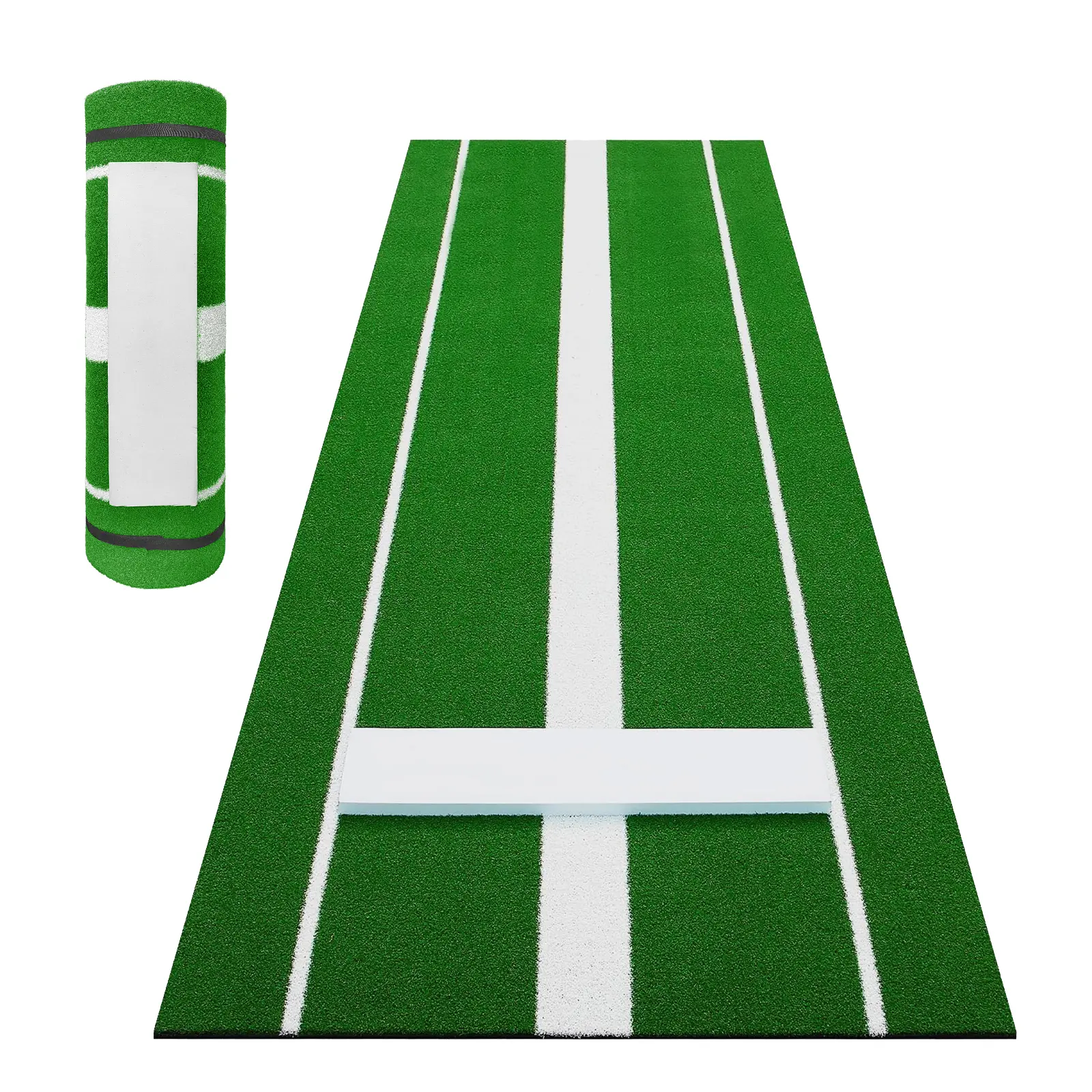 10x3ft Softball/Baseball Pitching Mat, Softball Practice Mat with EVA Base & Denser Anti-Fade Turf, Fastpitch Training Aid for Indoor Outdoor Use