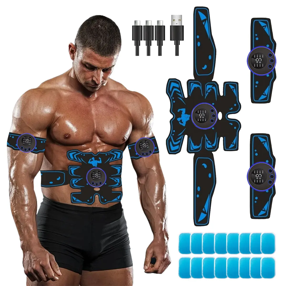 ABS Stimulator; Abdominal Stimulator, Muscle Training Fitness Equipment, Home Training Shaping, Stomach Body Sculpting Tool, Men and Women for Abdominal/arm/leg Exercise Equipment