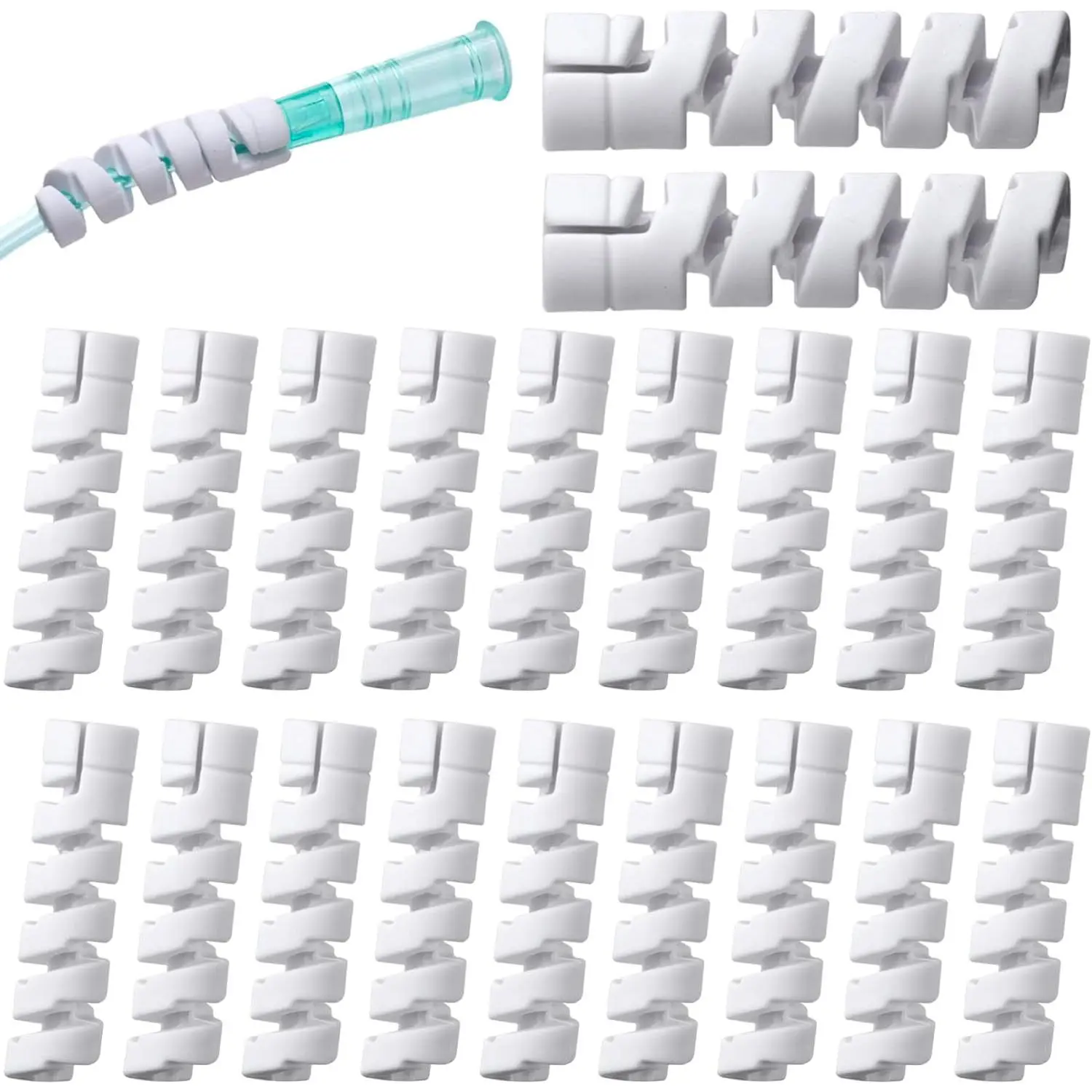 20 Packs Oxygen Tube Support Crimp Straightener, Retractable Oxygen Tubing Support for Portable Oxygen Concentrator, Oxygen Tubing Reels Supplies for Nasal Cannula