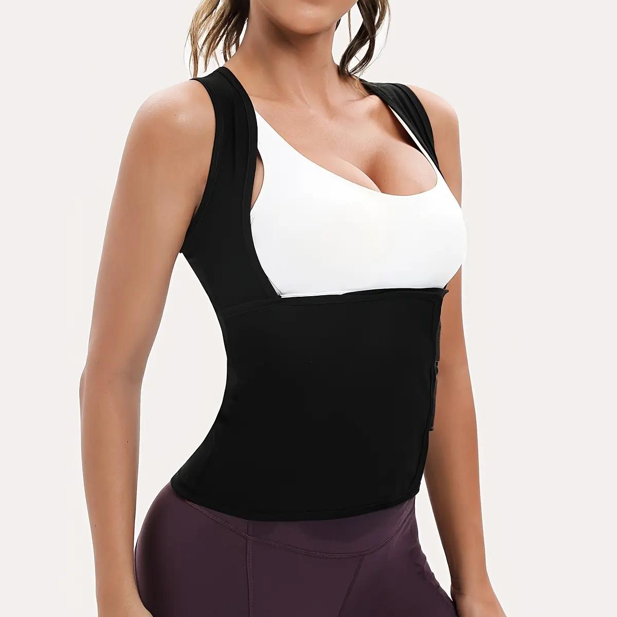 Sweat vest worn during a gym workout