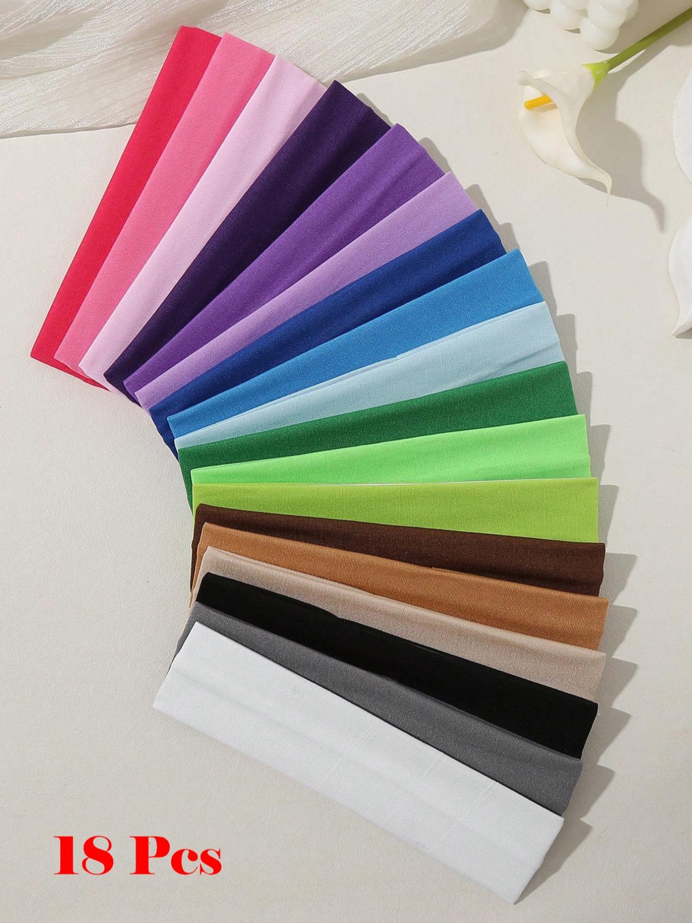 Solid Color Hair Band, High Stretch Hair Band for Women & Girls, Sweat Absorbing Hair Band for Gym Workout Running, Fashion Hair Accessories for Daily Wear, Elastic Headband