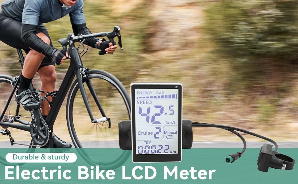 Electric Bicycle LCD Display, 24V 36V 48V 60V Universal E Scooter M5 E Bike Display Meter Control Panel Waterproof 5 Pin Electric Scooter Panel Screen for 31.8 22.2mm Electric Bikes Electric Bicycle LCD Display, 24V 36V 48V 60V Universal E Scooter M5 E Bike Display Meter Control Panel Waterproof 5 Pin Electric Scooter Panel Screen for 31.8 22.2mm Electric Bikes