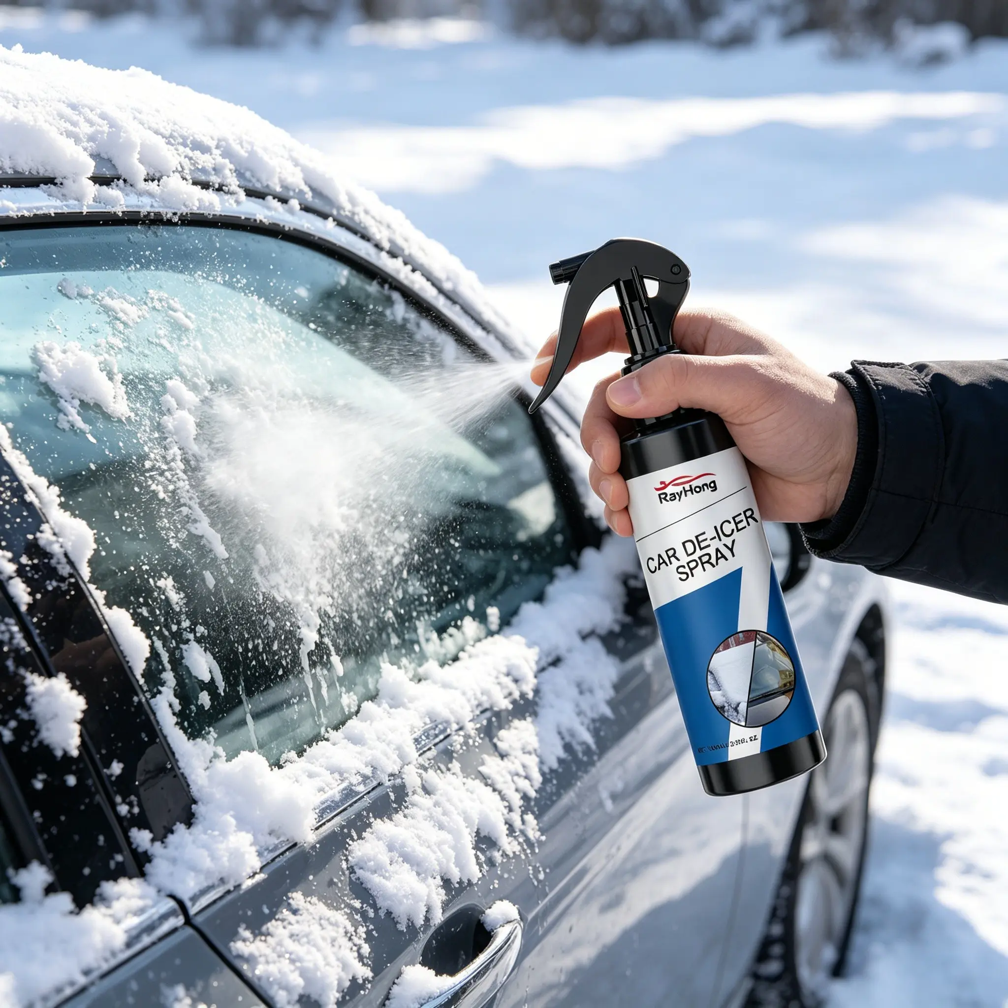 Car Snow Remover Spray, Quick Defrosting Windshield Window Ice Melt Spray, Car Accessories for Winter Weather, Efficient Frost Removal Tool, Car Care Products