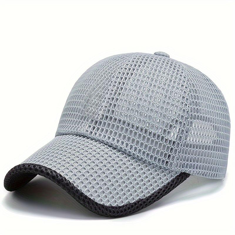 Solid Color Mesh Breathable Baseball Cap Sun Protection Hat Sports Cap Camping Cap