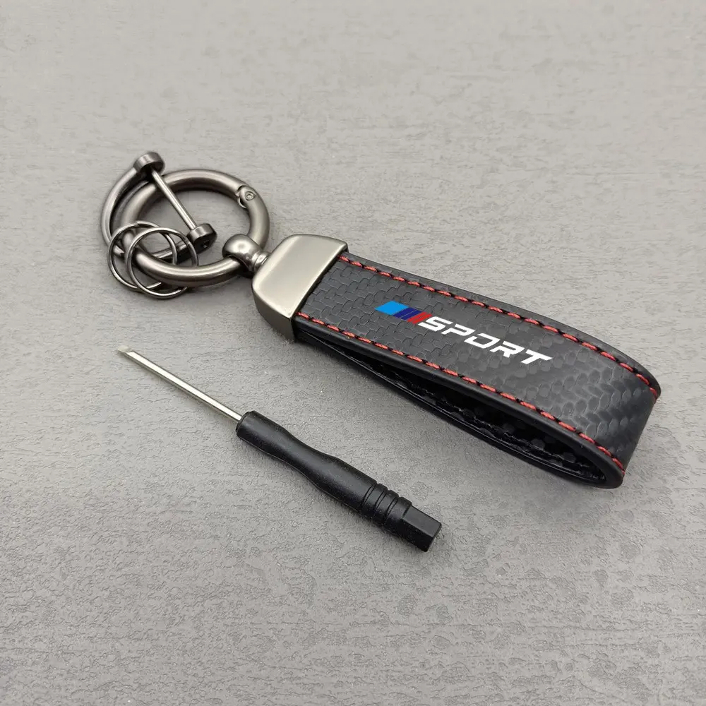 Carbon Fiber Pattern Car Keychain Creative Anti-Lost Key Sport for BMW E46 E90 E60 F30 F10 X2 X3 X5 X4 X6 X7 G30 G20 G32 G11 G12