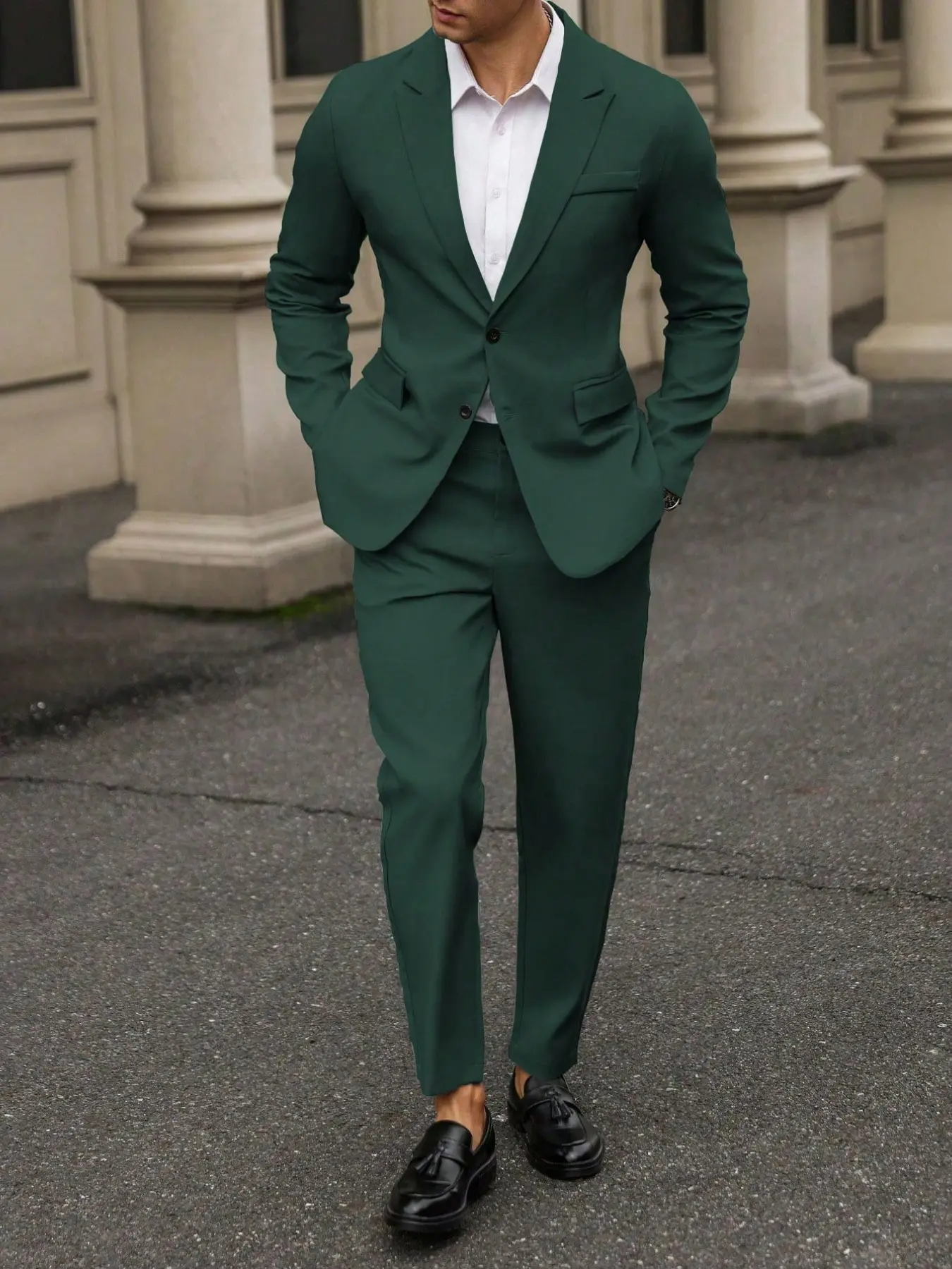 Men's Formal Suit Pants Set, Washable Single Pant, Dual Button, Waist Adjustability, All Season, Wedding, Funeral, Ceremony