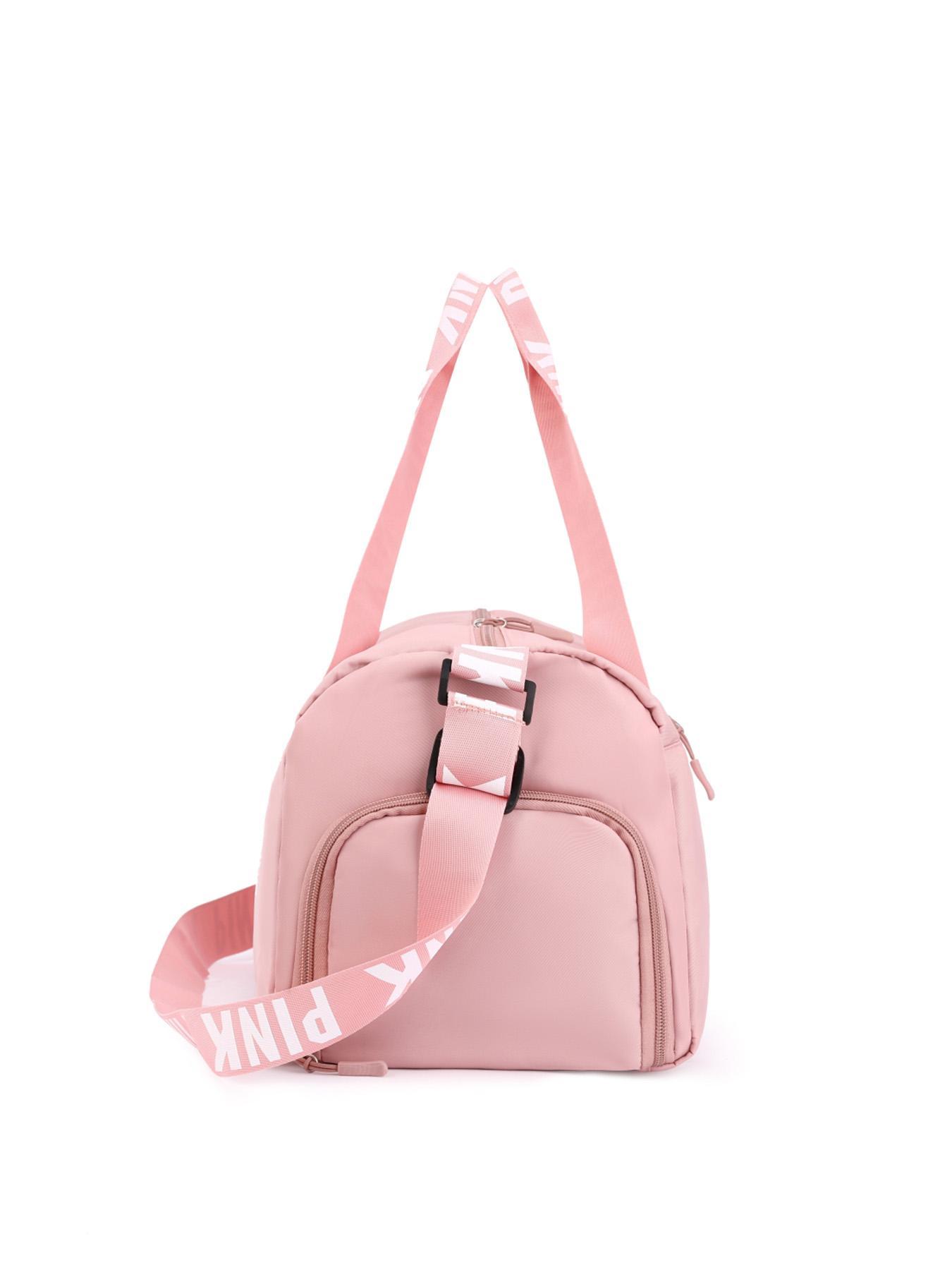 Fitness Bag with Shoe Compartment, Stylish Letter Design Large Capacity Lightweight Bag, Multifunctional Shoulder Bag, Crossbody Bag