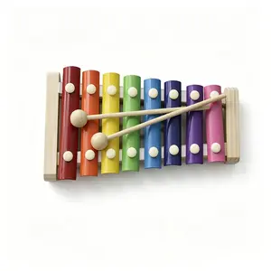 8-Note Wooden Xylophone, 2counts Hand-Crafted Musical Instrument, Perfect for Kids & Adults, Ideal Gift for Music Lovers, Durable & Easy to Play