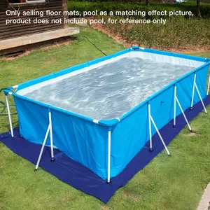 3m 118-Inch Large Pool Liner Mat, Rectangular Pe Pool Pad, Protects Above-Ground Pools From Piercing, Durable Swimming Pool Cover