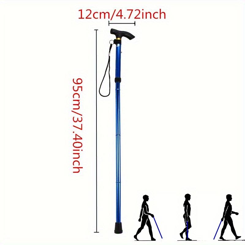 5-level Adjustable Height Folding Cane, Foldable Aluminum Alloy Walking Stick With Adjustable Height- Lightweight And Durable For Hiking And Travel