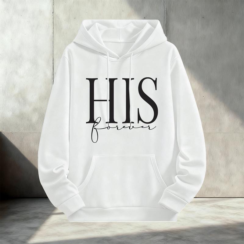 Couple's Valentine HERS & HIS Forever Matching Hoodie Set Daily Casual Wear Fashion Top Soft Comfortable Fabric Romantic Exclusive Vibe Pattern