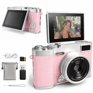 180° Flip Screen Ccd Camera, Portable Student Camera with Memory Card, Ideal for Teens and Back-To-School, Compact Selfie Digital Camera
