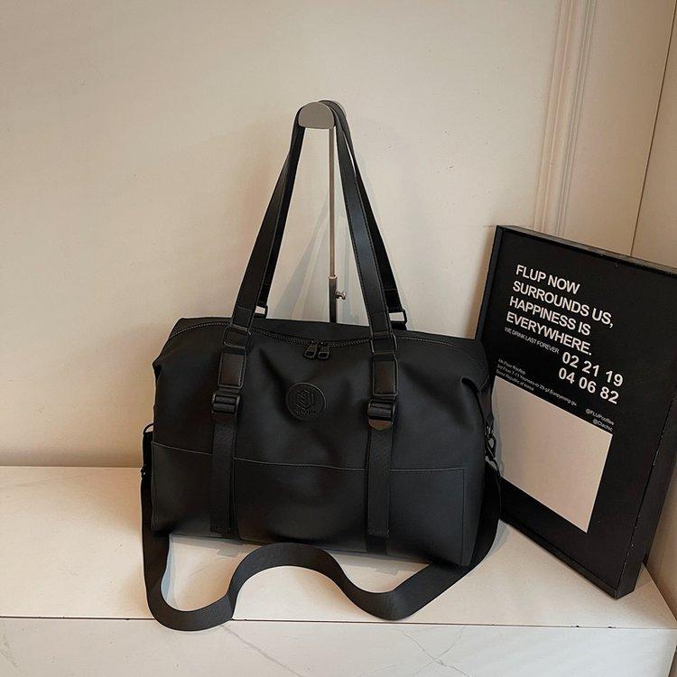 Portable travel bag with pull rod, unisex, lightweight sports yoga bag, crossbody casual carry-on storage bag