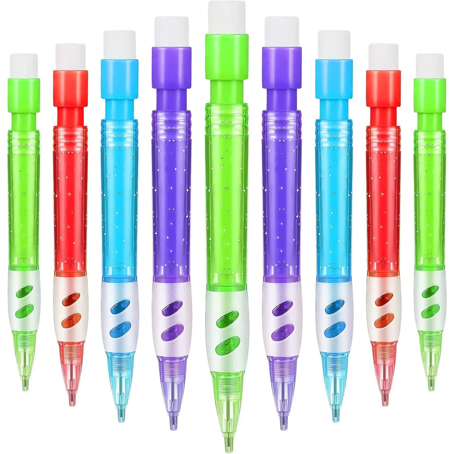 16 count  Mini Mechanical Pencils 0.7 mm Automatic Pencils with Mini Erasers Pens Stationery Supplies for  Office School Writing Drawing Drafting