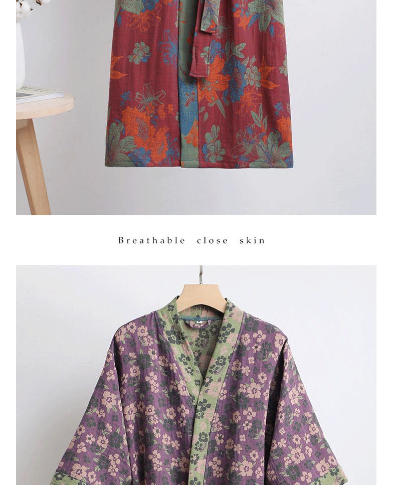 Pure cotton double-layer gauze bathrobe, Class A, spring/summer thin pajamas, home wear, couple's bathrobe, absorbent and quick-drying bathrobe