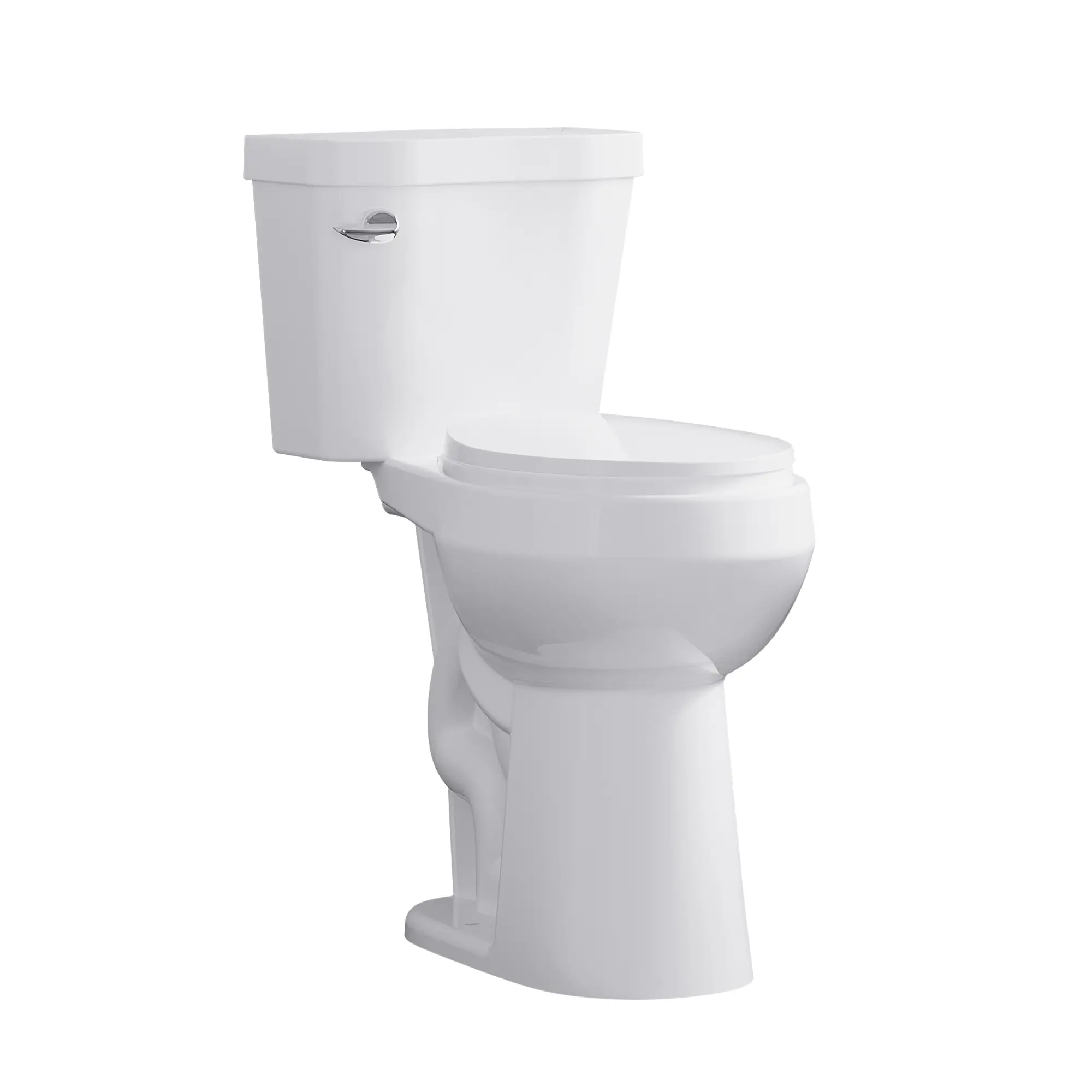 ADA Compliant 21" Elongated Two-Piece Commercial Toilet – Global Comfort Height, Siphonic 1.28 GPF Flush, Soft-Close Seat, Durable Ceramic, Easy Install – Cotton White