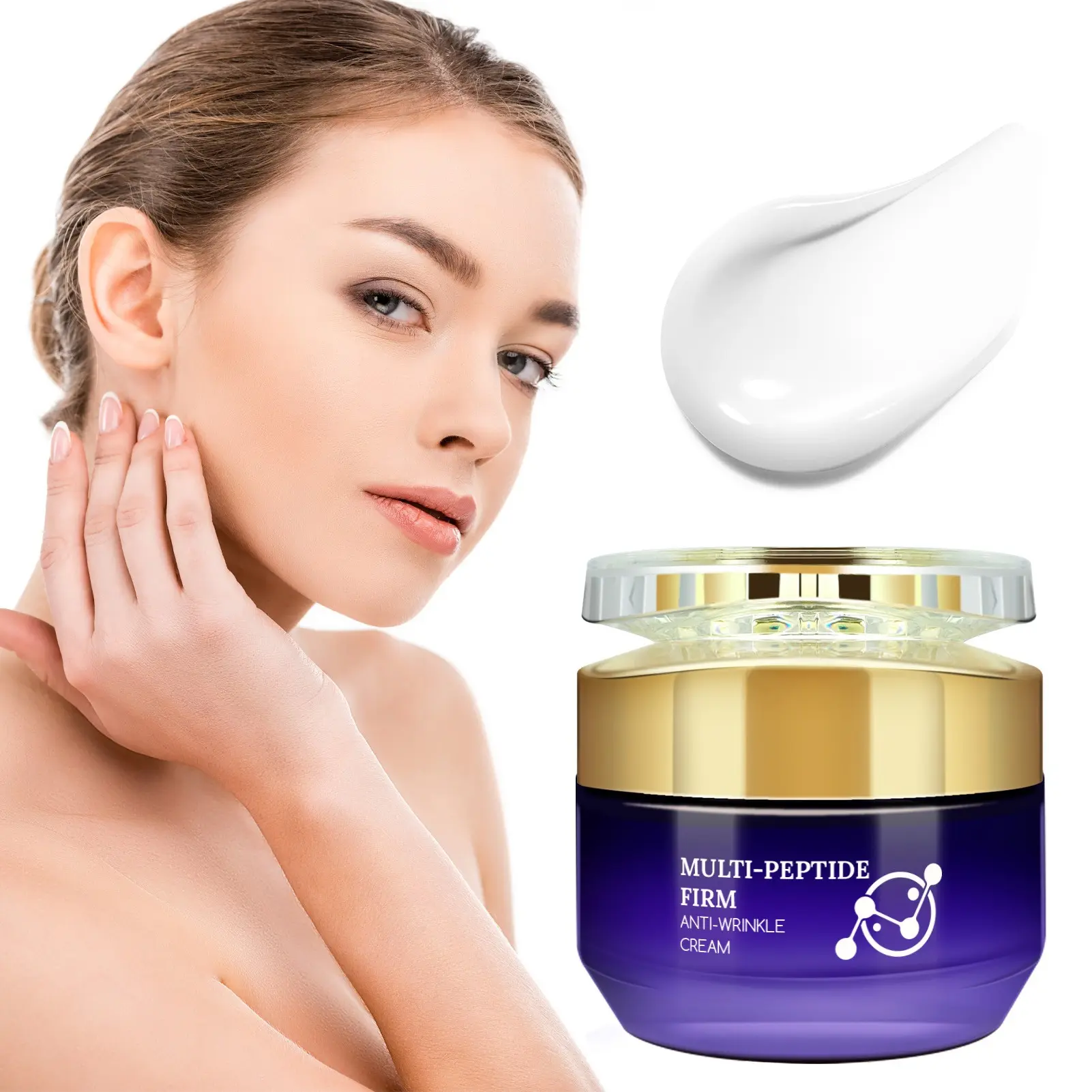 Peptide Firming Anti-Wrinkle Cream 50g, Gentle Non-Irritating, Moisturizing, Contains Collagen, Niacinamide, Hyaluronic Acid, Suitable for All Skin Types