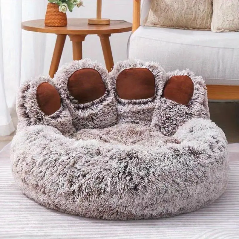 Orthopedic Fuzzy Plush Thick Fluffy Dog Bed - Machine Washable, Non-Slip Pet Bed for Small Dogs, Puppy Cats - Cozy Winter Kennel Mat for Home Living Room, Fuzzy Plush Beds