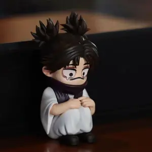 Jujutsu Kaisen Q Version Crying Figure Sitting Pose Collectible Desk Decor, Anime Model Miniature, Car Ornament, Trendy Toy Accessory, PVC Resin Figure