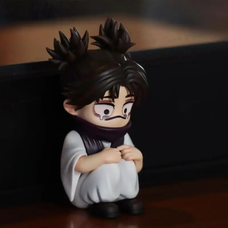 Jujutsu Kaisen Q Version Crying Figure Sitting Pose Collectible Desk Decor, Anime Character Statue, Anime Model Miniature, Car Ornament, Trendy Toy Accessory, Anime Figures, PVC Resin Figure