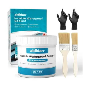 Waterproof Coating, Indoor and Outdoor Sealant, Invisible Water-based Clear Sealant for Roofs, Walls, Bathroom, Kitchen, Garden, Leak Repair, 16 Fl Oz
