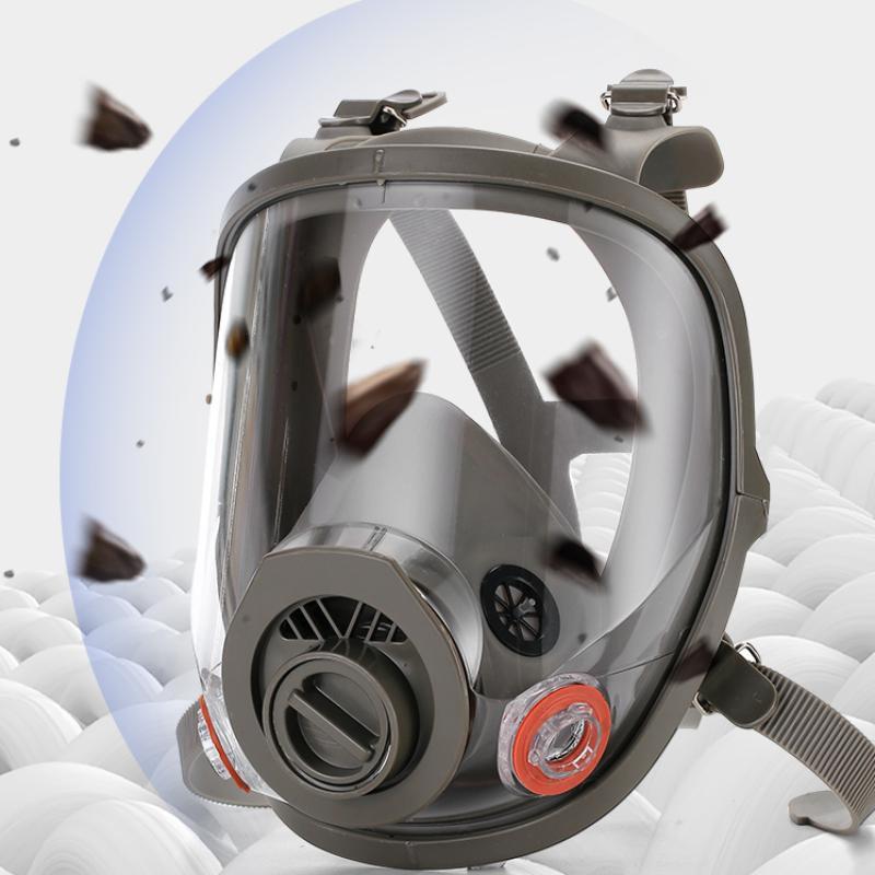Reusable Anti-fog Anti-poison Protective Mask with 2 Upgraded High-efficiency Filters, Dust-proof Anti-gas Full Face Mask, Suitable for Painting, Woodworking, Construction, Grinding, Spraying, Chemicals, DIY