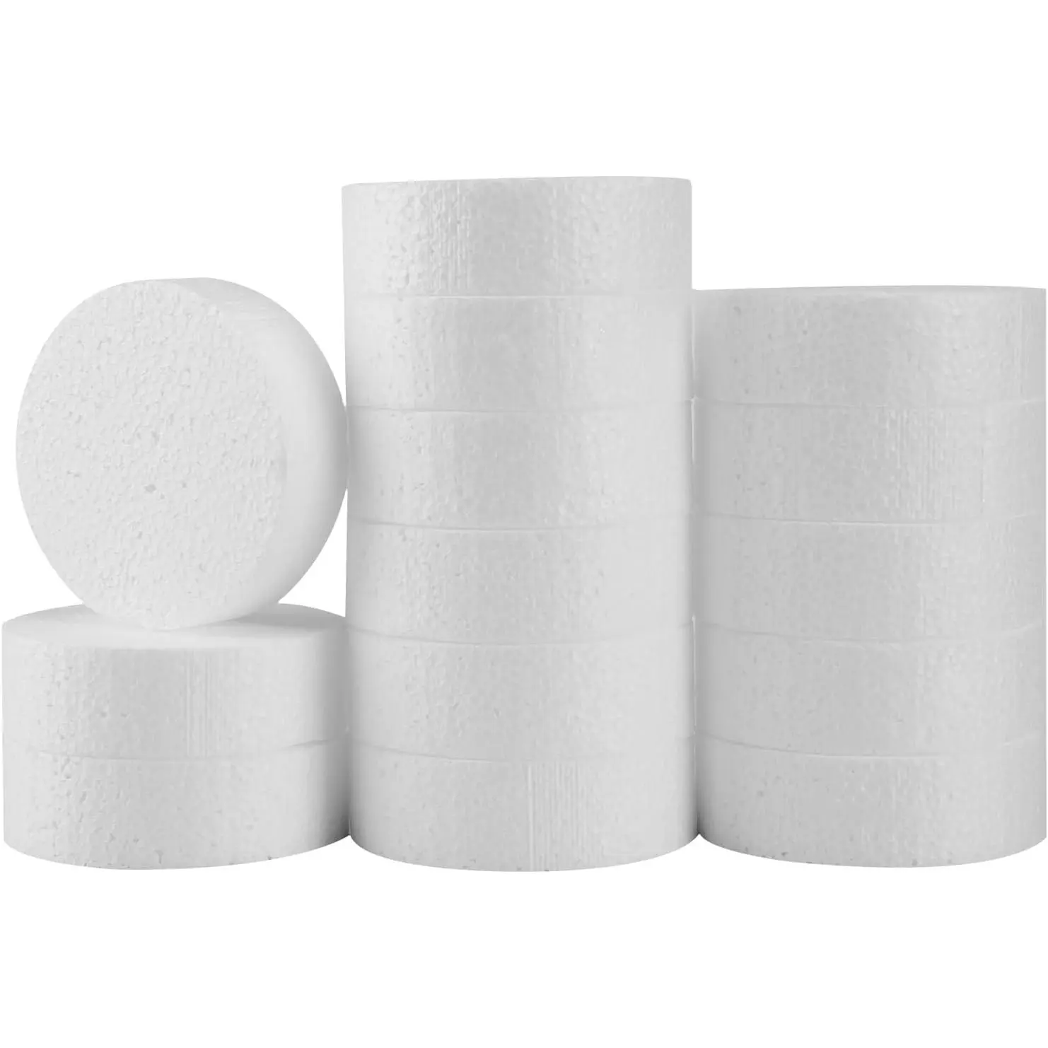 14 Pack Crafts  Circles 3 inch, Polystyrene Round  Discs (3×3×1in) for DIY Projects, Decorations, Modeling, Christmas Decoration