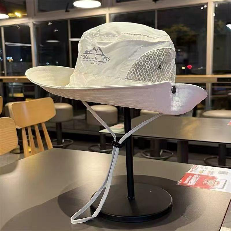 Bucket hat men and women summer big eaves sun protection fishing hiking hat sun hat versatile breathable big head circumference hat