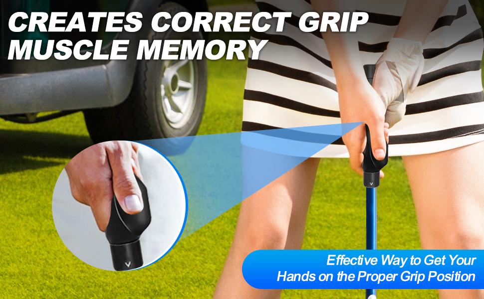 Golf Grip Trainer, Golf Club Grip, Golf Grip Training Aid, Helps Improve and Train Correct Hand Position (Right Hand )