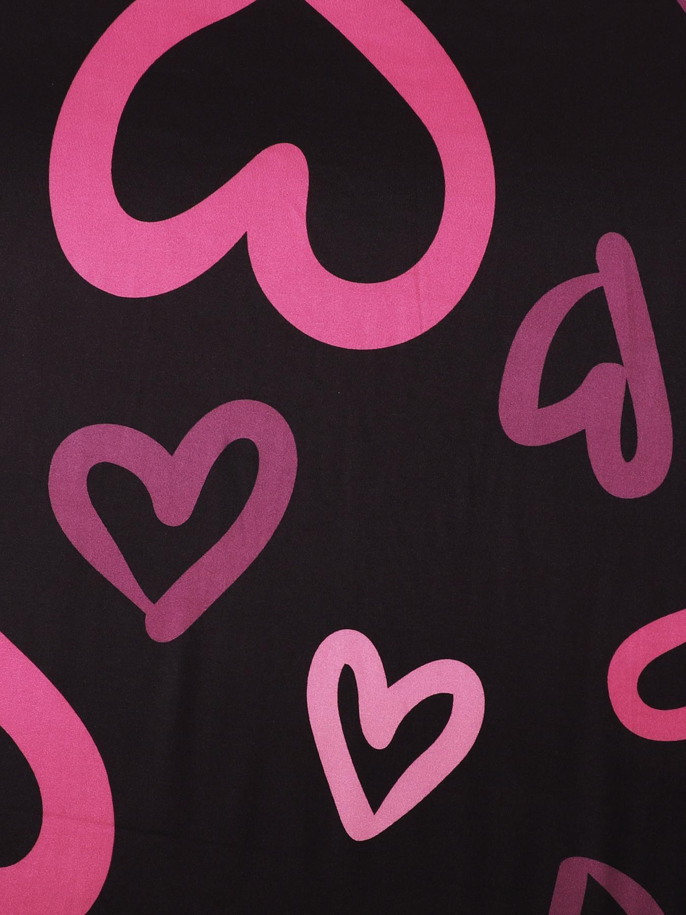 【Plus Size】 All Over Heart Print Round Neck Nightdress, Casual Soft Comfortable Short Sleeve Nightgown for Women, Women's Sleepwear & Loungewear for All Seasons