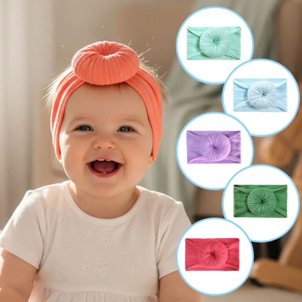 Soft Cable Knit Girl Headwraps, Top Knot Fashion Hair Bands for Infants, All Seasons Daily Wear Accessories, Baby Head Wrap, One Size