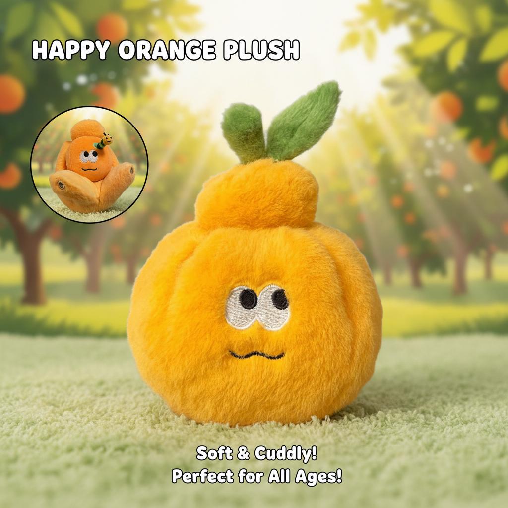 Lifelike Peelable Orange Segments Fruit Plush Toy Stuffed Soft Simulation Food Keychain Backpack Pendant Cartoon Toy Gift