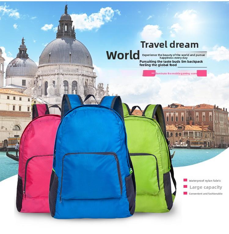 Korean Style Outdoor Multifunctional Travel Casual Foldable Backpack for Training Class Students with Logo Printing Option