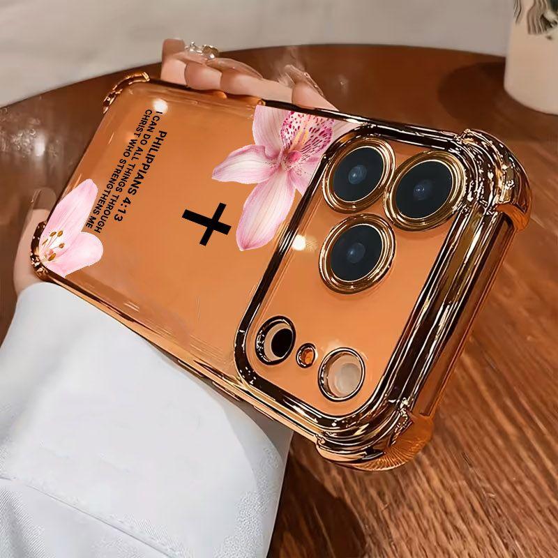 The Newly Designed Electroplated Transparent Creative Patterns Phone cases Case Compatible with iPhone 17 Air 16 15 14 13 12 11 Pro Max Plus xs max Featuring Strengthened Four Corners Soft Back for Drop Protection 2D printing Protective Cellphone