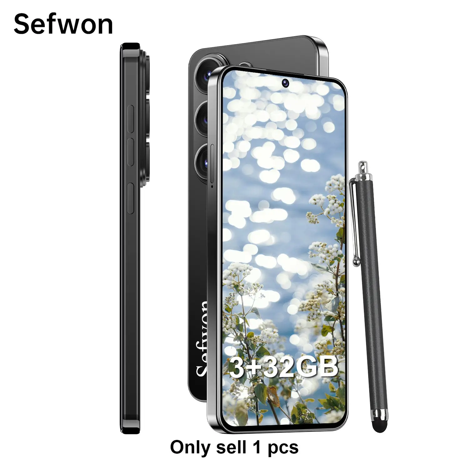 Sefwon Smart Android Phone S25 Max, 5+13mp Camera, Dual Sim, 4g Network, 3+32GB RAM, 6.56-Inch Screen, 3200mah Battery, Free Accessories