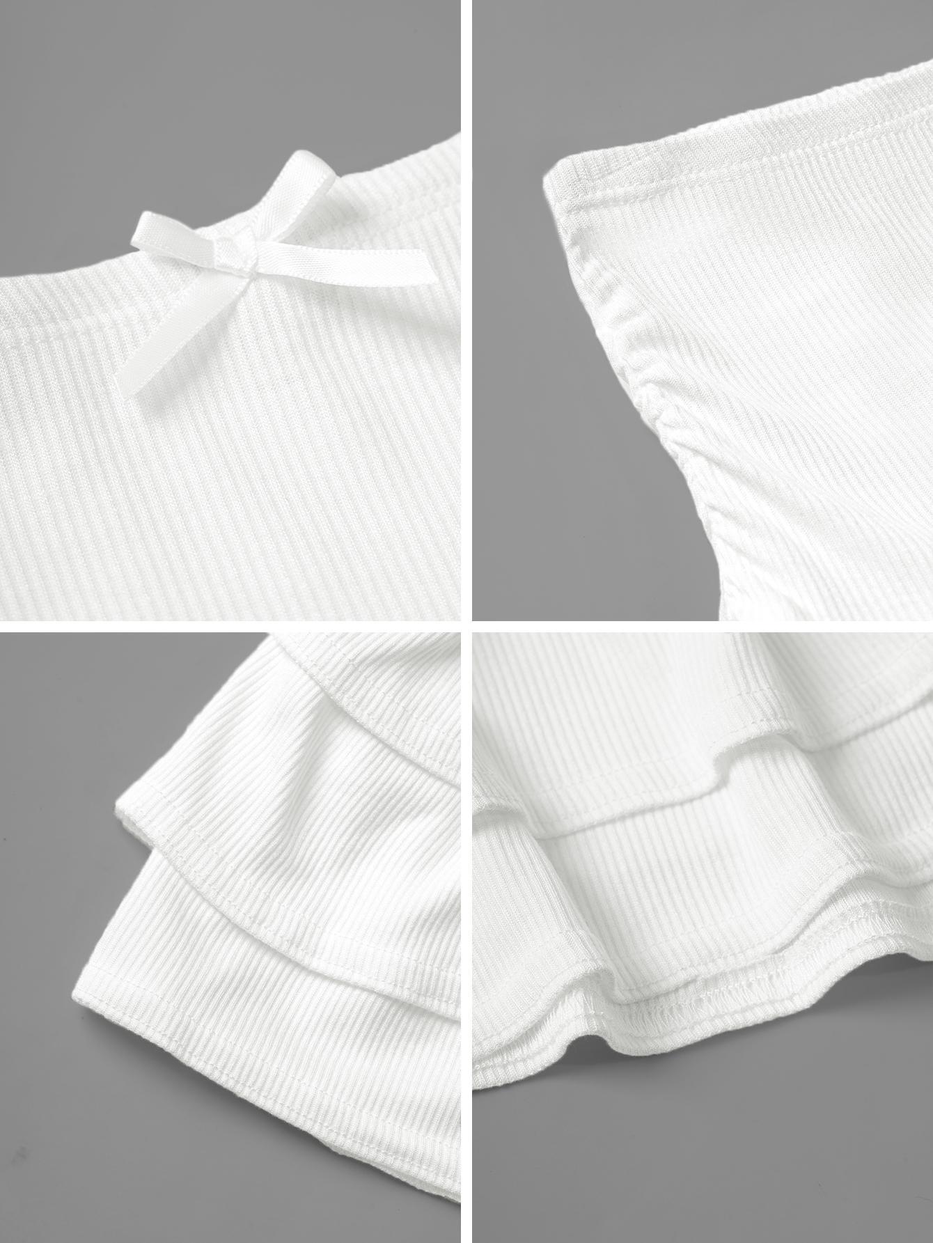 Spring and Summer Y2K Sexy Casual Ruffle High Waist Bow Half Skirt Mini Skirt