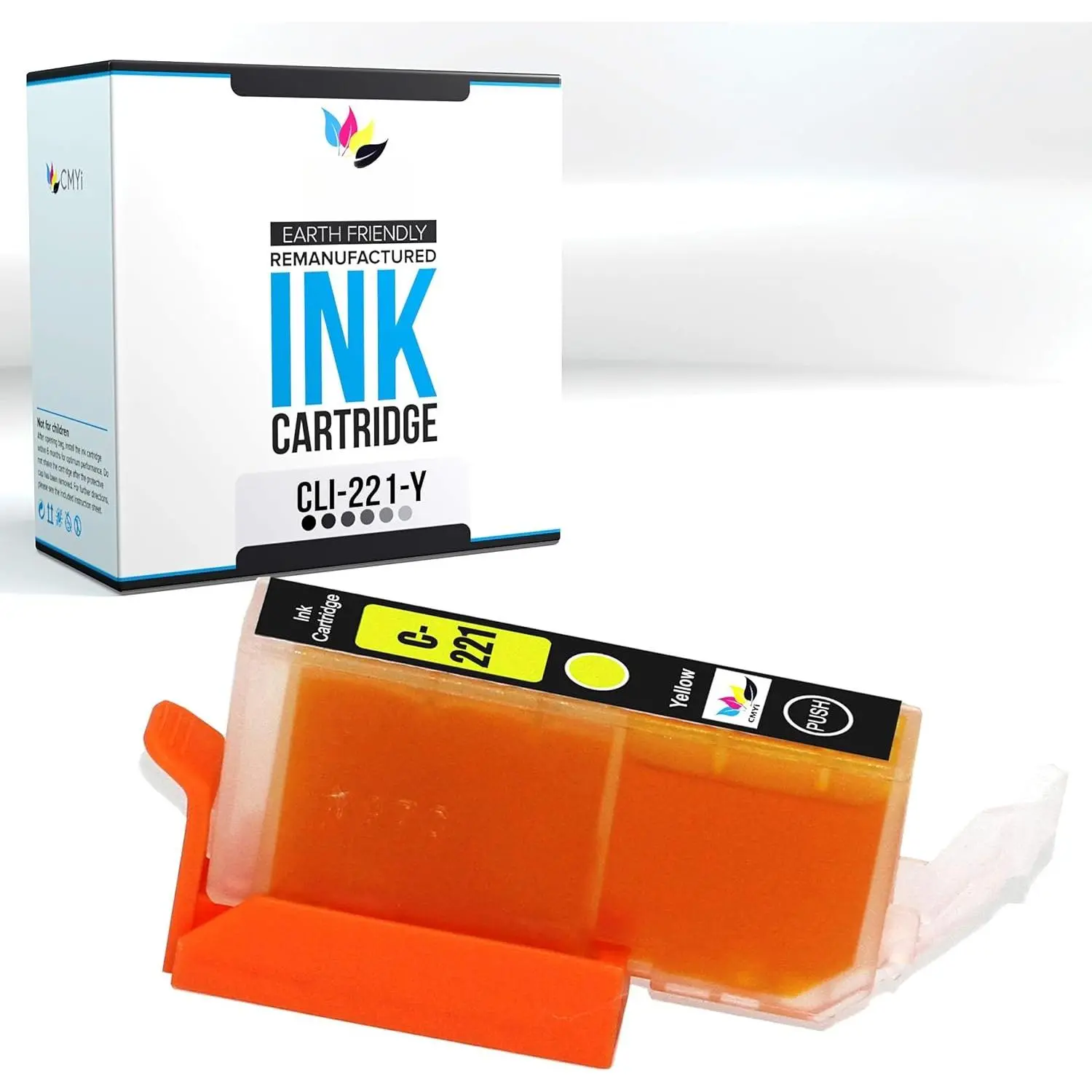 CLI-221 Yellow  Ink  for  PIXMA iP3600, iP4600, iP4700, MP540, MP560, MP620, MP620B, MP640, MP640R, MP980, MP990, MX860, MX870, PMFP1, PMFP3, SFP1, SFP2 Printers
