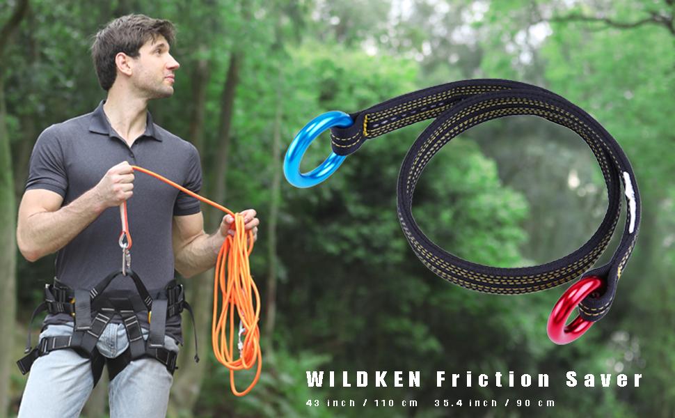WILDKEN Tree Arborist Friction Saver Tree Climbing Cambium Saver Loop Belt Sling Retrievable Anchor 35.4 inch/43 inch WILDKEN Tree Arborist Friction Saver Tree Climbing Cambium Saver Loop Belt Sling Retrievable Anchor 35.4 inch/43 inch