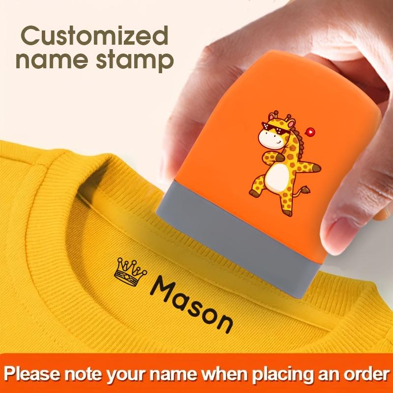 2024 New Custom Name Stamp Personalized Textile Fabric Stamp Waterproof Reusable Name Tag for Summer Camp After School Activities Durable Fade Resistant