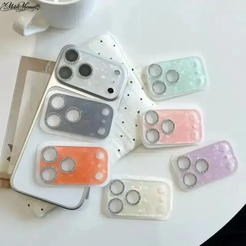 Camera Lens Protector with Chic Iridescent Rhinestones - 1-Piece Smartphone Accessory for iPhone Series Cellphone Users, Sports & Outdoor Lawn Games Tetherball Protection Accessories