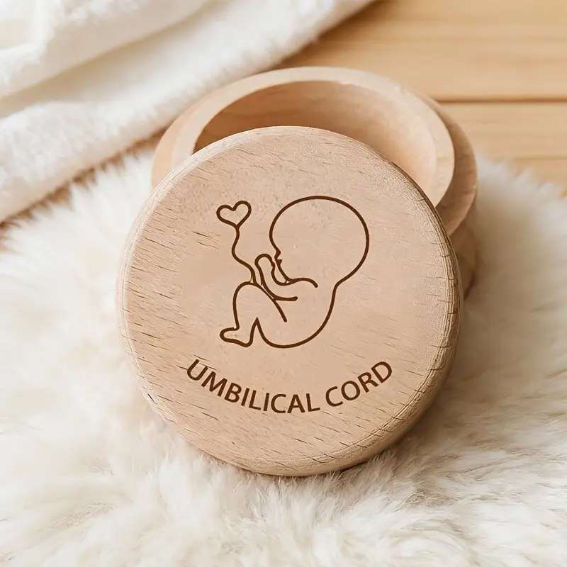 1pc wooden Umbilical cord Box，Used for storing teeth, umbilical cord, and fetal hair，tooth storage box, Growth commemorative storage box，tooth fetal hair storage box, birth souvenir, birth commemorative gift，home decor, birthday gift