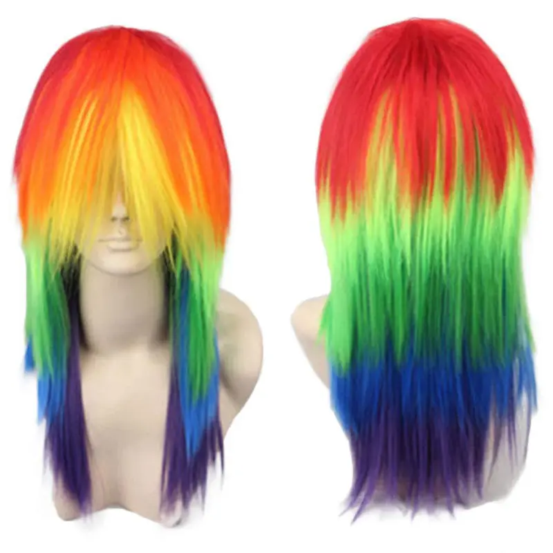 Pony @ Polly Rainbow Wig Colorful Cosplay Wig Colorful Wig M  display picture 1