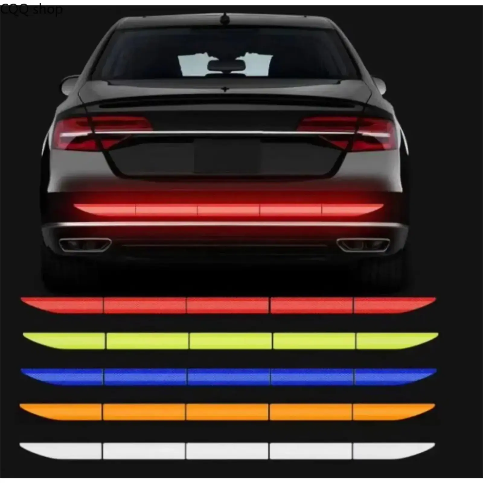 3-pack of reflective car stickers, safety tape, anti-collision warning reflective stickers, car trunk reflective accessories