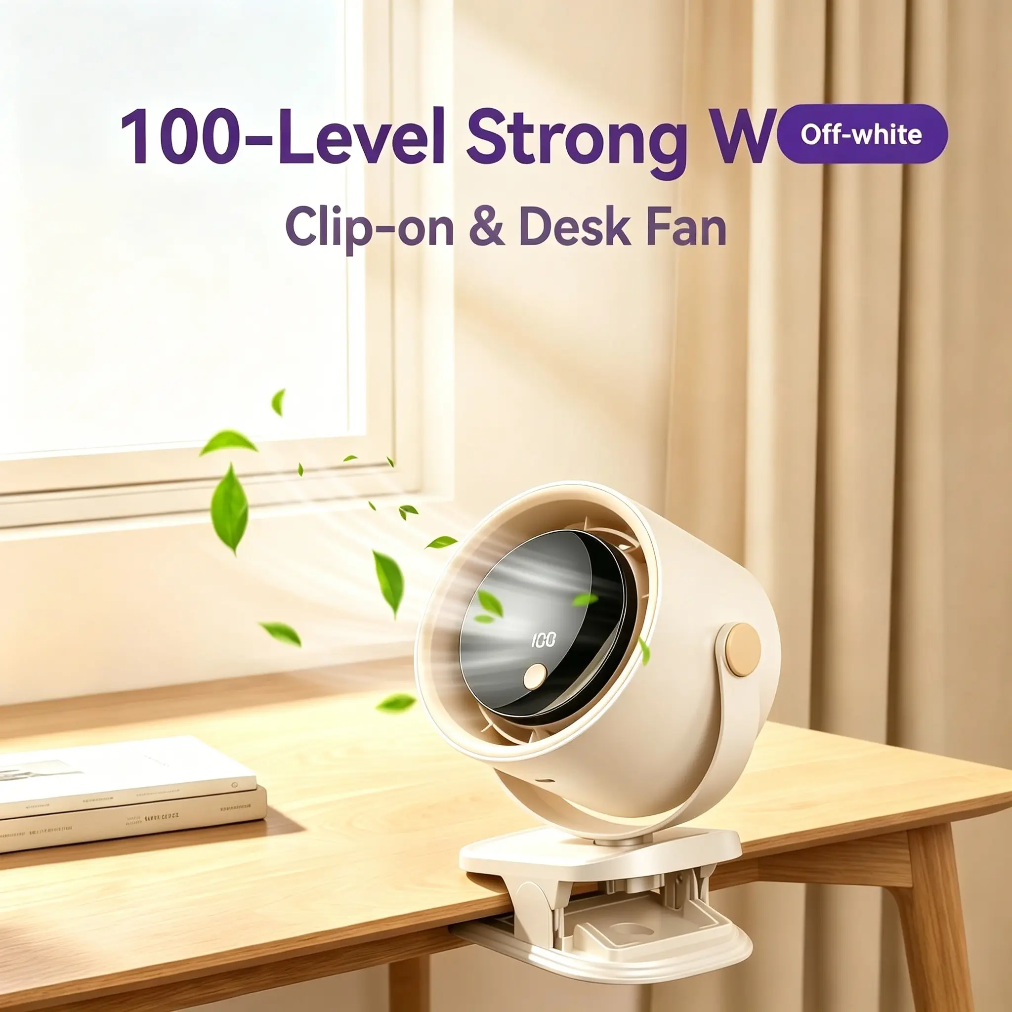 USB Table Fan, Air Circulation Fan, Wall-Mounted Fan, Adjustable Fans, LED Display, 100 Speeds, Touch Control, Stylish Design, Suitable for Living Room, Kitchen, Bedroom, Office, Dormitory, Adjustable Speeds Fan