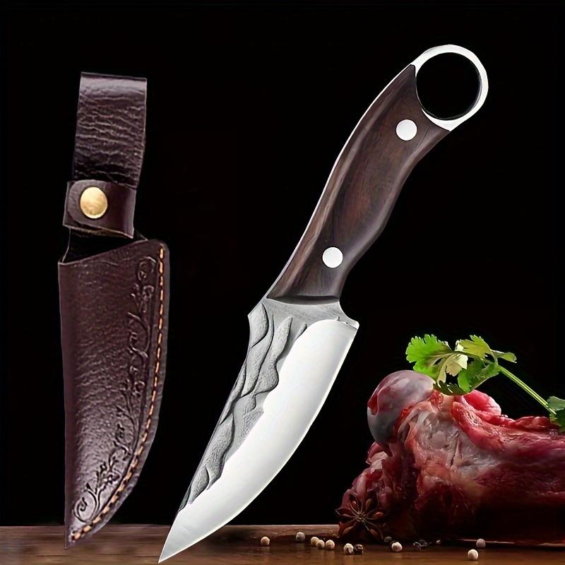 Sharp knife forged steel, meat cleaver, boning knife, kitchen, outdoor, cooking knife with sheath multifunctional portable Multi-Functional Outdoor