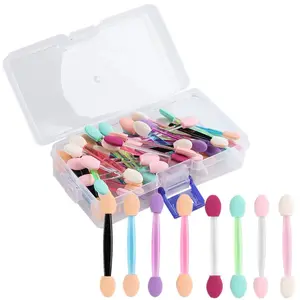 Chrome Nail Powder Applicator Brushes, Disposable Eyeshadow Applicator , Nail Glitter Powder Pigment Pen Brush, Nail Art Applicator Tools