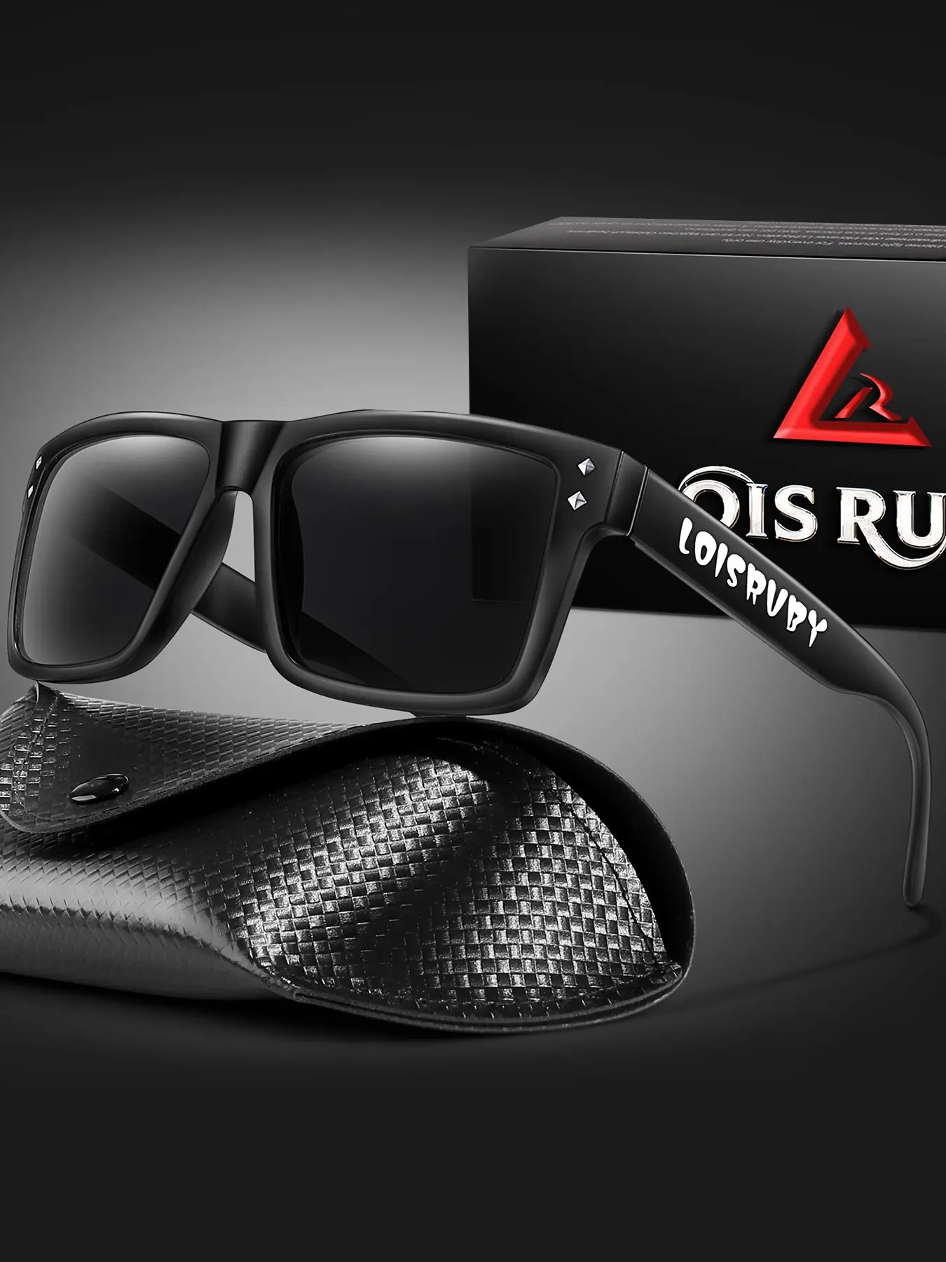 Classic Sunglasses with Case, Fashion UV Protection, Retro Square Frame, Comfortable for Daily Use, Perfect for Outdoor Activities