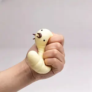 Soft Adorable Caterpillar Squishy Toy, Stress Relief Breadworm Fidget Toy, Fun Prank Item, Perfect for Relaxation and Playtime