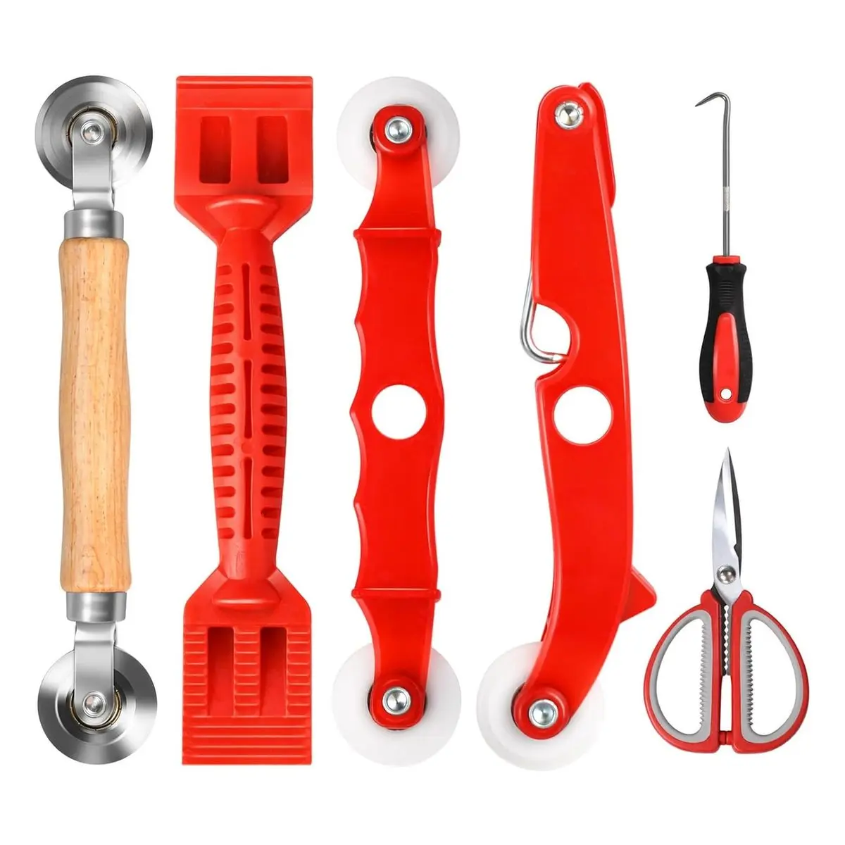 6 in 1 Window Roller and Spline Installer Tool, for Installing and Replacing Window Patio Sliding Door Screens, Screen Repair Tool