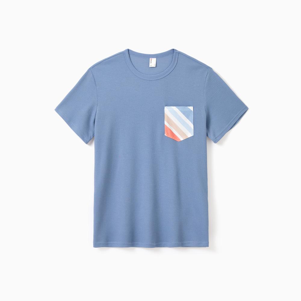 PatPat Family Matching Blue Short-sleeve Tee or Colorful Stripe Camisole Dress Spingtok PatPat Family Matching Blue Short-sleeve Tee or Colorful Stripe Camisole Dress Spingtok